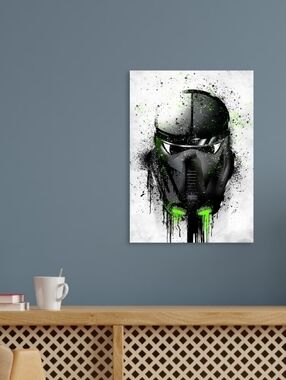 STAR WARS Graffiti-Style Rogue ONE Death trooper Helmet Metal Print 18" X 12"
